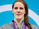 Missy Franklin stands on the podium with her gold medal, after winning the 100m backstroke at the London 2012 Olympic Games. Of that moment, she says, "I was trying to sing, but I was like, crying, at the same time." Missy Franklin stands on the podium with her gold medal, after winning the 100m backstroke at the London 2012 Olympic Games. Of that moment, she says, "I was trying to sing, but I was like, crying, at the same time."