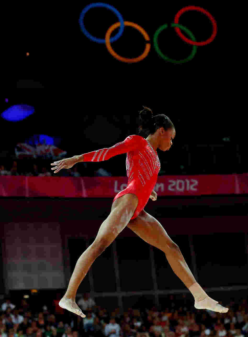 Young Skywalker: Gabby Douglas helped solidify the U.S. women's team grip on gymnastics gold. The Americans beat Russia and Romania.