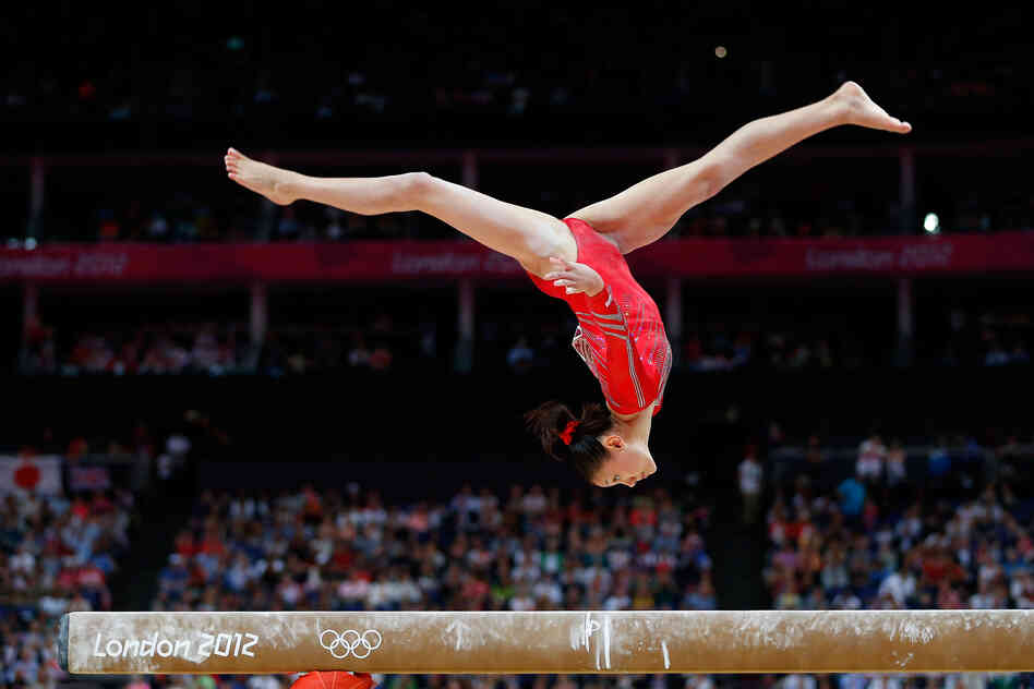 U.S. gymnast Kyla Ross competes on the balance beam in the Artistic Gymnastics Women's Team final. The U.S. team won gold.