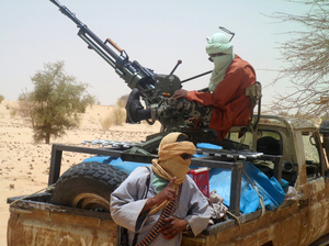 Islamist rebels of Ansar Dine near Timbuktu, in rebel-held northern Mali, during the release of a Swiss hostage on April 24. Islamist rebels of Ansar Dine near Timbuktu, in rebel-held northern Mali, during the release of a Swiss hostage on April 24.