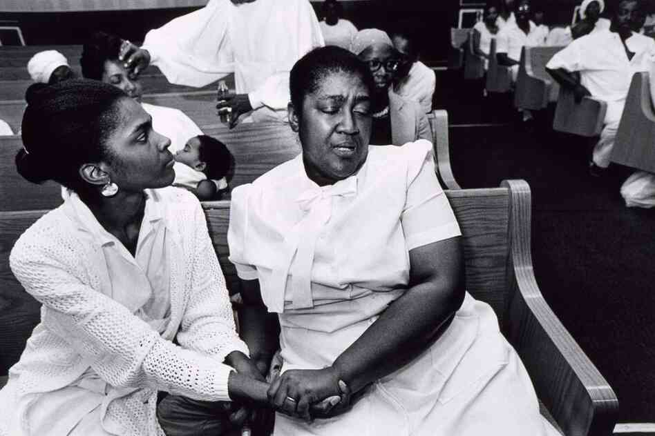 Holding Hands in Church, Brooklyn, New York, 1986