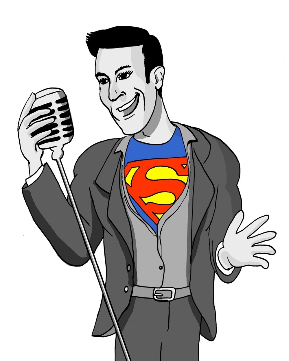 Drawing of NPR's Ari Shapiro inspired by the GQ story, "Desperately Seeking Mitt."