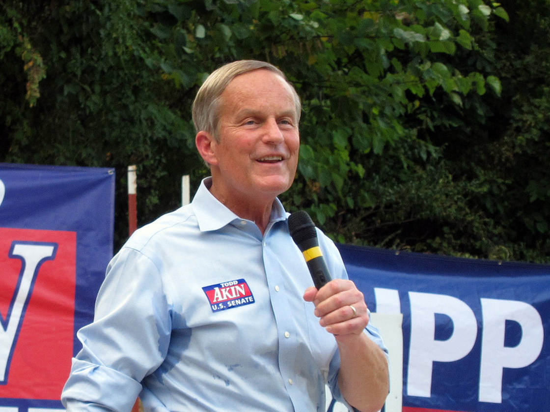 U.S. Rep. Todd Akin, R-Mo., who is seeking the GOP nomination for a Senate seat, has the backing of popular Republican Mike Huckabee.