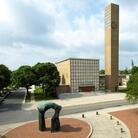 Architect Eliel Saarinen's First Christian Church (1942) helped launch a design revolution in Columbus, Ind. Nearly 30 years later, as part of that same movement, sculptor Henry Moore created the 20-foot-tall Large Arch as a piece of art that could be walked through and around.
