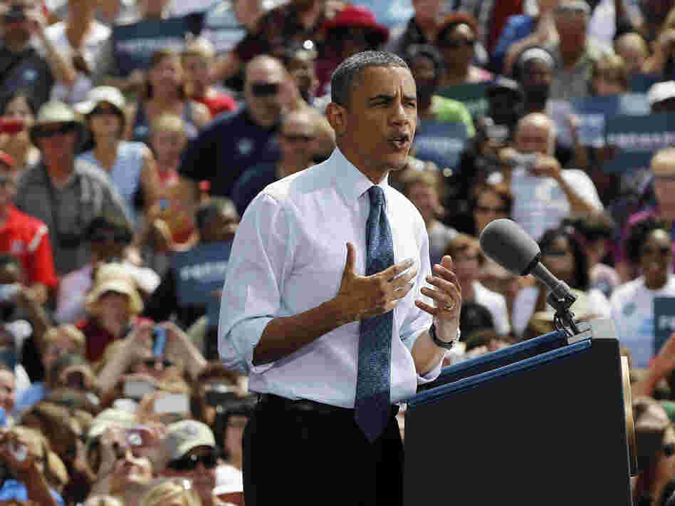 President Obama argued in Mansfield, Ohio, that he was the true defender of middle-class voters.