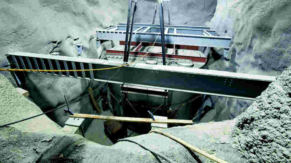 The LUX Dark Matter Detector is installed in the Davis Cavern of the Sanford Lab in South Dakota in March. The water tank measures 24 feet in diameter, is two stories high and will hold 71,600 gallons. The LUX Dark Matter Detector is installed in the Davis Cavern of the Sanford Lab in South Dakota in March. The water tank measures 24 feet in diameter, is two stories high and will hold 71,600 gallons.