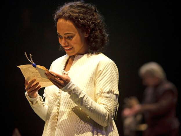 Cara Ricketts plays Innogen in Cymbeline, one of three Shakepeare plays produced for this year's festival.