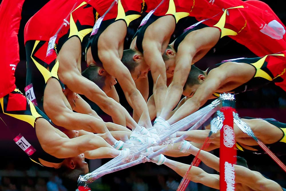Marcel Nguyen of the German gymnastics team
