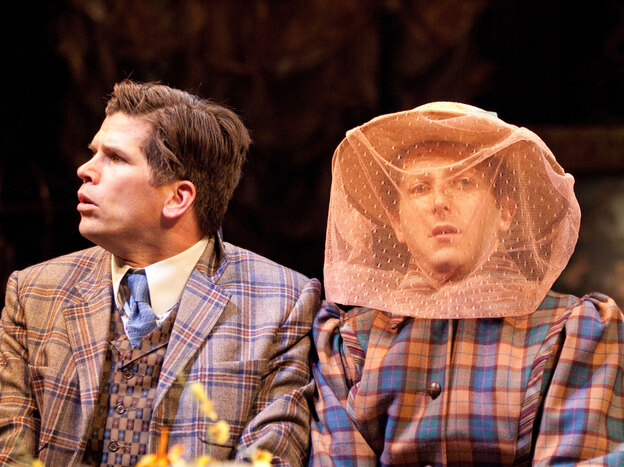 Mike Shara (left) as Cornelius Hackl and Josh Epstein as Barnaby Tucker in The Matchmaker, a play Thornton Wilder rewrote into its current form 50 years ago in Stratford .
