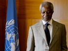 UN-Arab League envoy Kofi Annan looks on before a meeting at his office at the United Nations Offices in Geneva. UN-Arab League envoy Kofi Annan looks on before a meeting at his office at the United Nations Offices in Geneva.