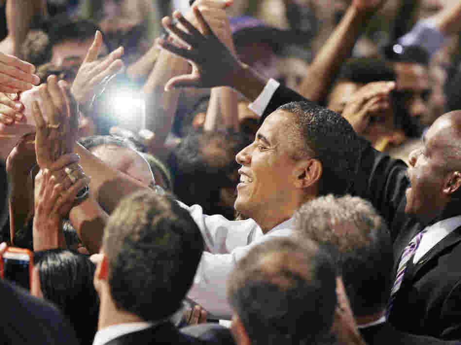 President Obama at a rally Thursday in Winter Park, Fla.
