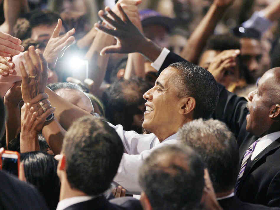 President Obama at a rally Thursday in Winter Park, Fla.