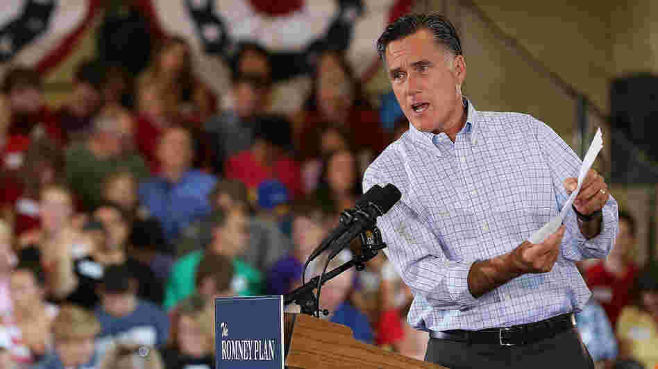 Republican presidential candidate Mitt Romney speaks during a campaign event Thursday in Golden, Colo.