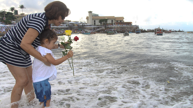 Devotees take part in rituals and offer gifts in celebration of Yemanja Day, in Salvador, Bahia state, Brazil, in February. Devotees take part in rituals and offer gifts in celebration of Yemanja Day, in Salvador, Bahia state, Brazil, in February.