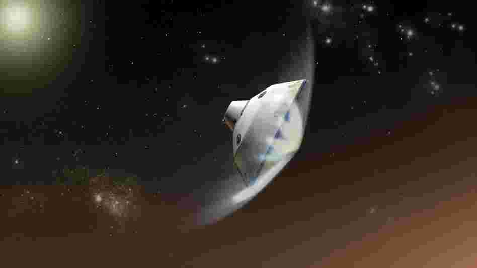 Friction with the Martian atmosphere helps slow the spacecraft as it descends. It also heats the heat shield. Friction alone accounts for almost all of the deceleration needed for landing.