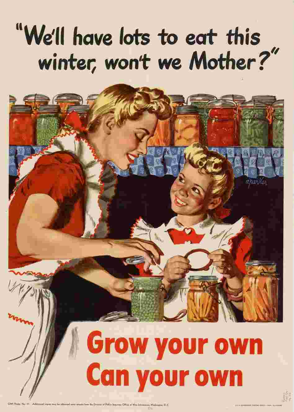 Parker, Alfred, 1906-1985.. "We'll have lots to eat this winter, won't we Mother?" : grow your own, can your own.. Washington, D.C.. UNT Digital Library. http://digital.library.unt.edu/ark:/67531/metadc556/. Accessed July 31, 2012.