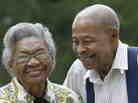 The happy couple. Lena Henderson and Roland Davis, who will marry again on Saturday. The happy couple. Lena Henderson and Roland Davis, who will marry again on Saturday.
