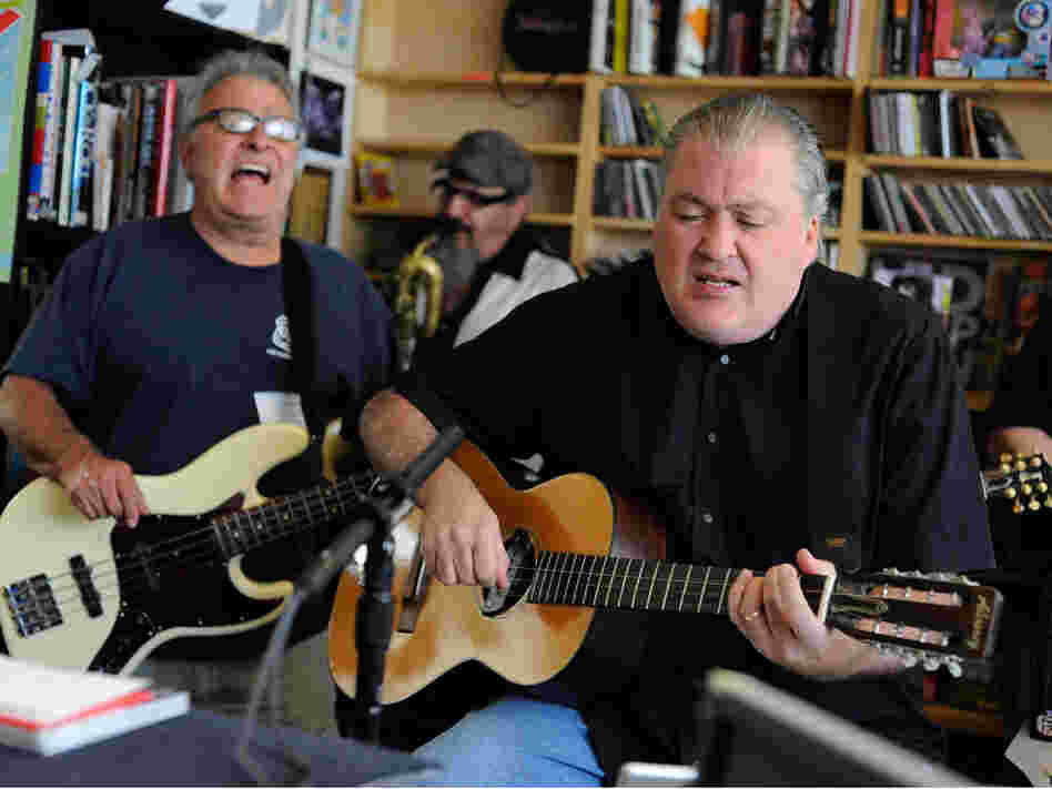 Los Lobos perform a Tiny Desk Concert at the NPR Music offices.