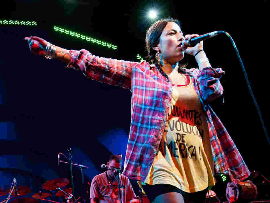 Chilean MC Ana Tijoux opened for Calle 13 during the 2012 Latin Alternative Music Conference showcase at Celebrate Brooklyn.