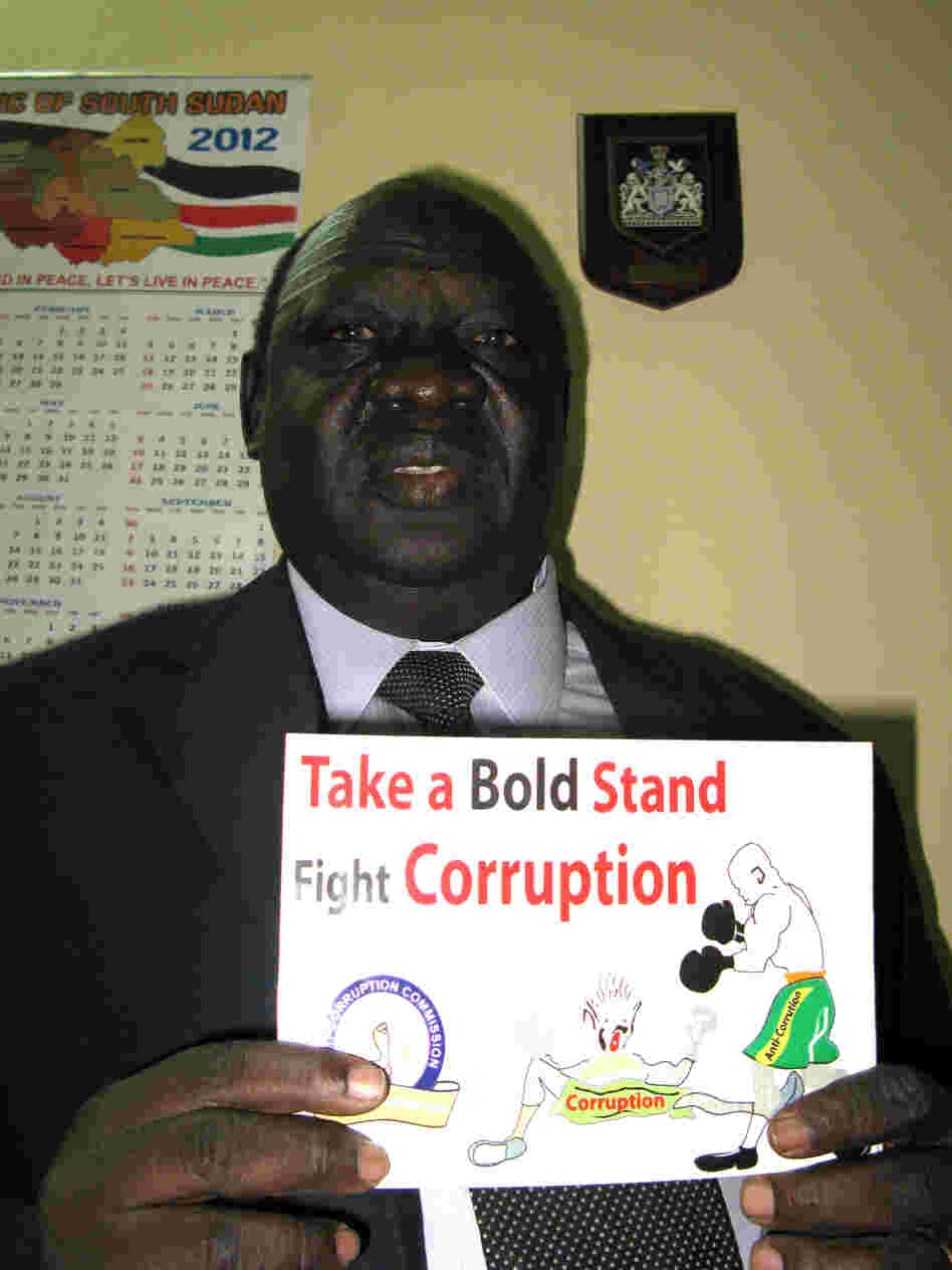 Justice John Gatwech, chairman of the South Sudan Anti-Corruption Commission, says his organization is doing its best to track stolen assets, but it lacks trained investigators and prosecutorial power.