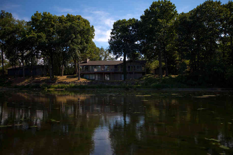 One of dozens of houses along the Kalamazoo River sits empty since the spill. Enbridge offered to buy up most of the property along the river immediately after the spill, and most residents sold at deflated prices to escape the area.