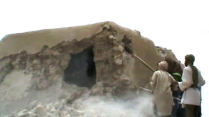 This video still shows Islamist militants destroying an ancient shrine in Timbuktu on July 1. The International Criminal Court warned their campaign of destruction was a war crime.