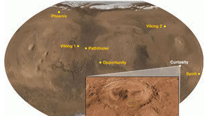 The Curiosity rover is being sent to explore Gale Crater, site of ancient water and modern-day mountains.