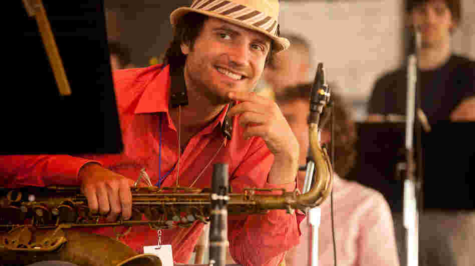 Sam Sadigursky, photographed here at the 2010 Newport Jazz Festival, is scheduled to return this weekend with Darcy James Argue's Secret Society.