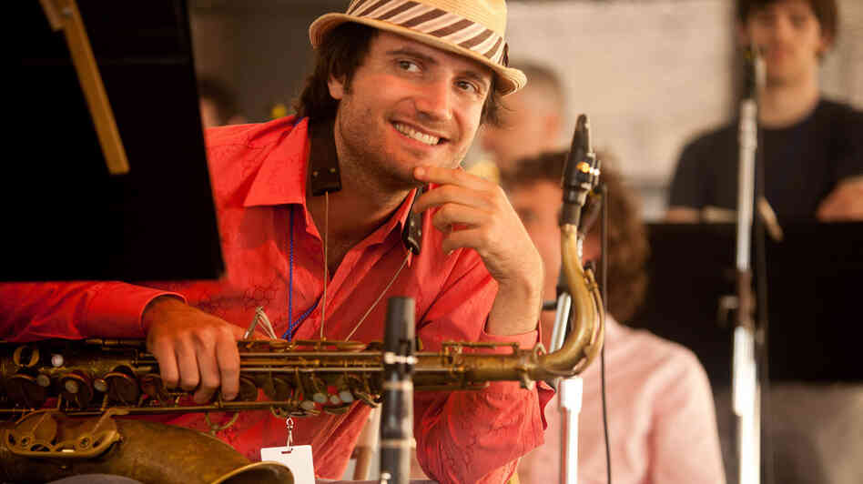 Sam Sadigursky, photographed here at the 2010 Newport Jazz Festival, is scheduled to return this weekend with Darcy James Argue's Secret Society.