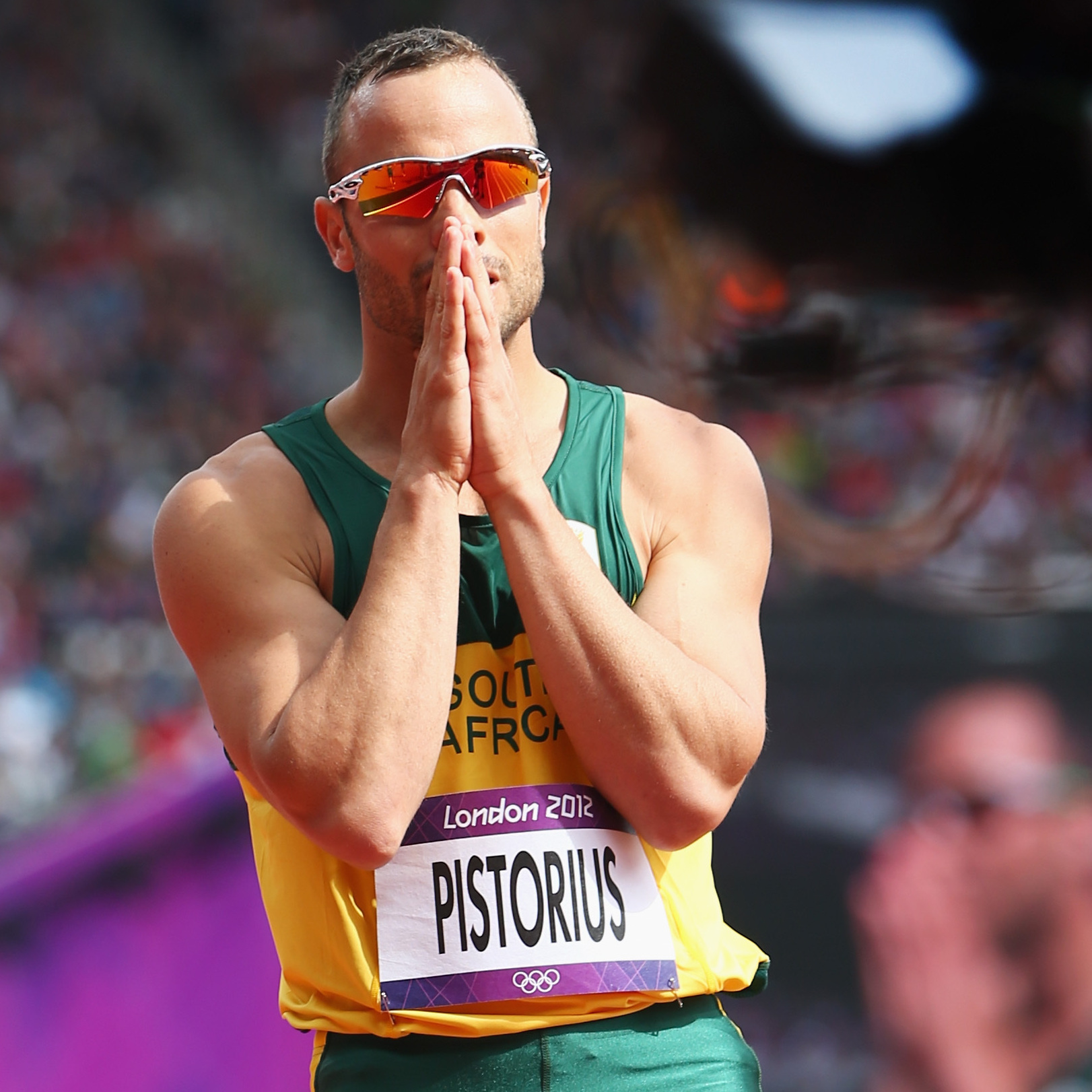 After the race, Oscar Pistorius admitted that he "didn't know if I should cry or be happy." And he thanked the crowd, which included his grandmother.