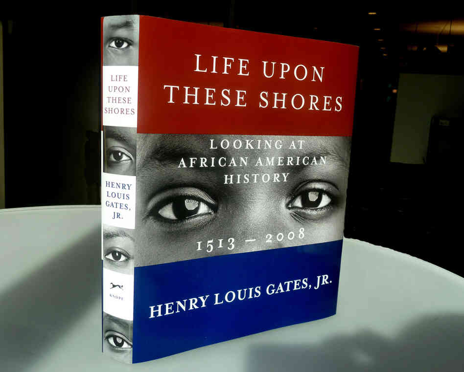 Life Upon These Shores by Henry Louis Gates, Jr.: "The author wanted an image 'out of time,' not specific to any one era, because the book spans centuries. I culled the conceptual emphasis from the word 'Looking' in the subtitle, and then augmented that with basic elements of the American flag."
