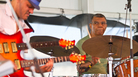Drummer Jack DeJohnette (right) performs with guitarist Dave Fiuczynski (left) at the 2012 Newport Jazz Festival. Drummer Jack DeJohnette (right) performs with guitarist Dave Fiuczynski (left) at the 2012 Newport Jazz Festival.