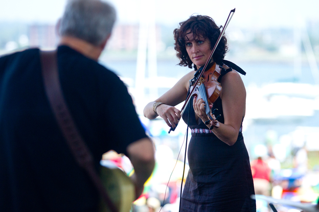 Jenny Scheinman and Bill Frisell perform songs of John Lennon on Saturday of the 2012 Newport Jazz Festival. The two will perform as a duo on Sunday.