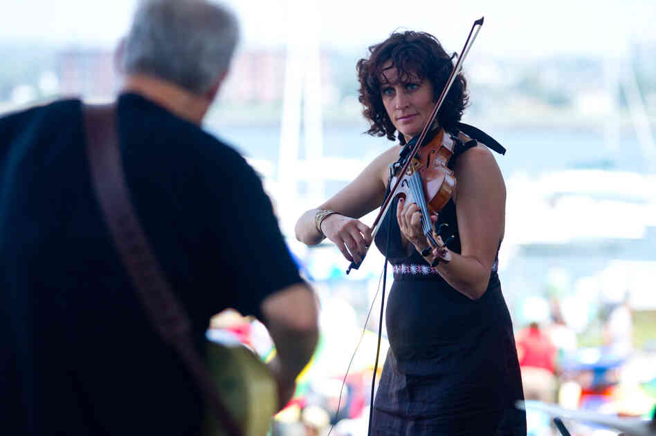 Jenny Scheinman and Bill Frisell perform songs of John Lennon on Saturday of the 2012 Newport Jazz Festival. The two will perform as a duo on Sunday.