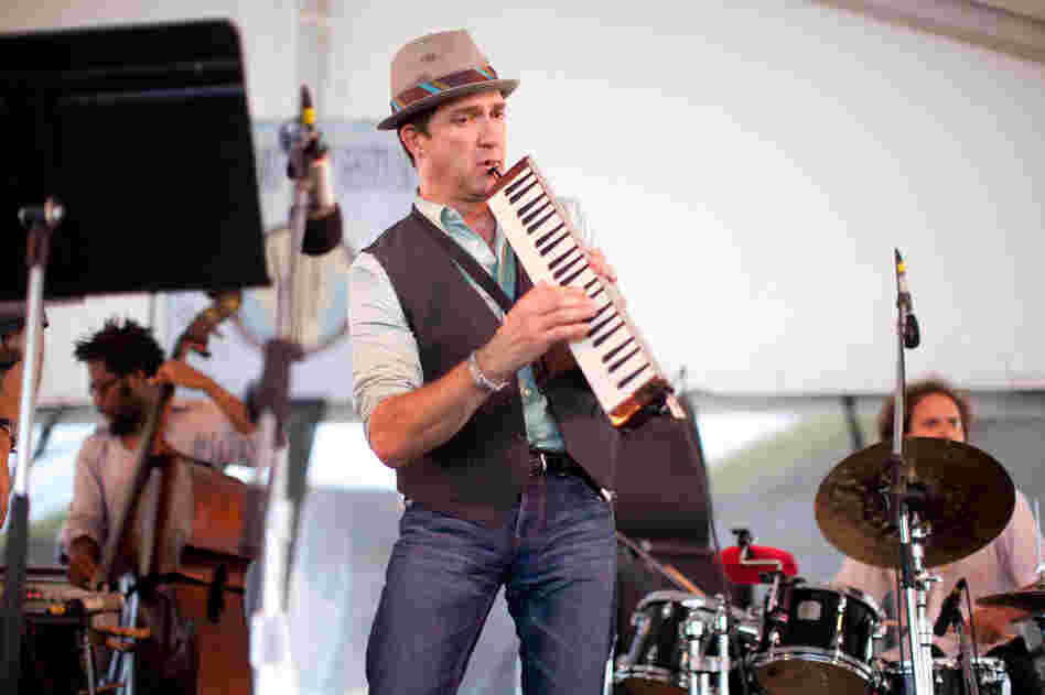 Saxophonist Peter Apfelbaum also picked up the melodica during the riveting sextet set led by his colleague of many years, drummer Dafnis Prieto.