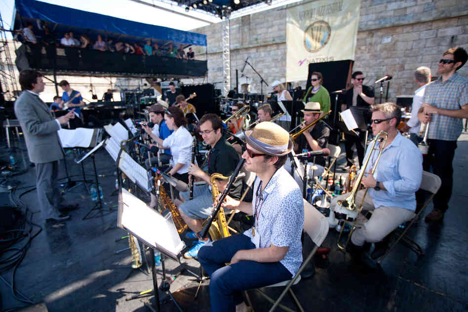 Darcy James Argue's Secret Society opened with a tribute to Argue's late mentor, the composer/arranger and trombonist Bob Brookmeyer, and gave us an extended peek at its upcoming recording Brooklyn Babylon.