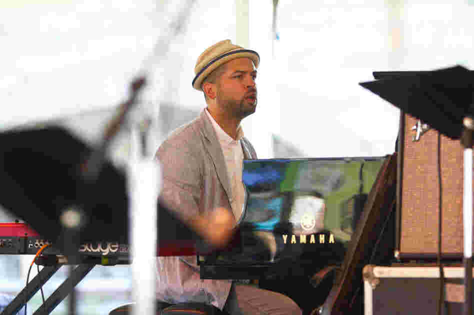 Pianist Jason Moran stepped up to the Quad Stage for a loose-limbed duet interlude with master drummer Jack DeJohnette. Moran also played later in the weekend with his own trio, the Bandwagon.