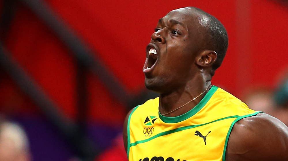 Usain Bolt of Jamaica celebrates winning gold in the Men's 100m Final yesterday. If you get your Olympics coverage on television, you didn't see it live.