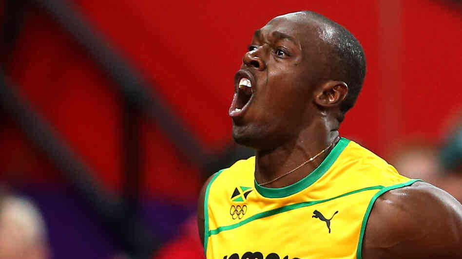 Usain Bolt of Jamaica celebrates winning gold in the Men's 100m Final yesterday. If you get your Olympics coverage on television, you didn't see it live.