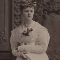 Edith Wharton at about age 15, taken in the New York studio of Jose Mora.