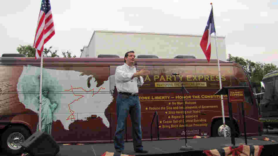 Ted Cruz, Republican candidate for the U.S. Senate, speaks at a rally organized by the Tea Party Express in San Antonio in May. Ted Cruz, Republican candidate for the U.S. Senate, speaks at a rally organized by the Tea Party Express in San Antonio in May.