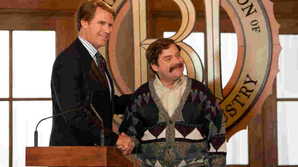 Cam Brady (Will Ferrell) and Marty Huggins (Zack Galifianakis) are political rivals in The Campaign, a movie that improves the more it lets the two actors veer toward the outlandish. Cam Brady (Will Ferrell) and Marty Huggins (Zack Galifianakis) are political rivals in The Campaign, a movie that improves the more it lets the two actors veer toward the outlandish.