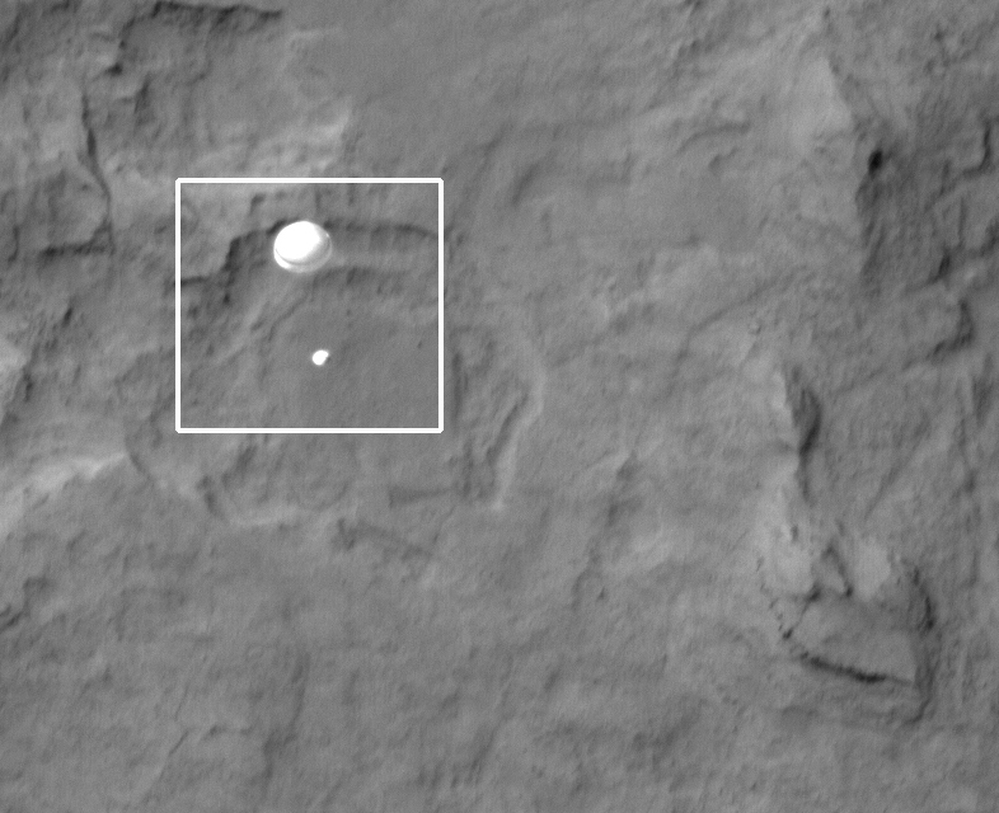 The Mars rover Curiosity.