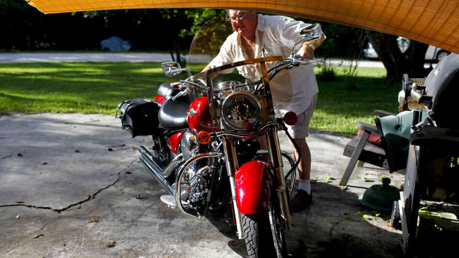 Gregory Brown, 52, lives in a trailer park community in Lutz, Fla., near the corner of First and Main streets. He lives off unemployment checks and blames President Obama for his financial difficulties. Gregory Brown, 52, lives in a trailer park community in Lutz, Fla., near the corner of First and Main streets. He lives off unemployment checks and blames President Obama for his financial difficulties.