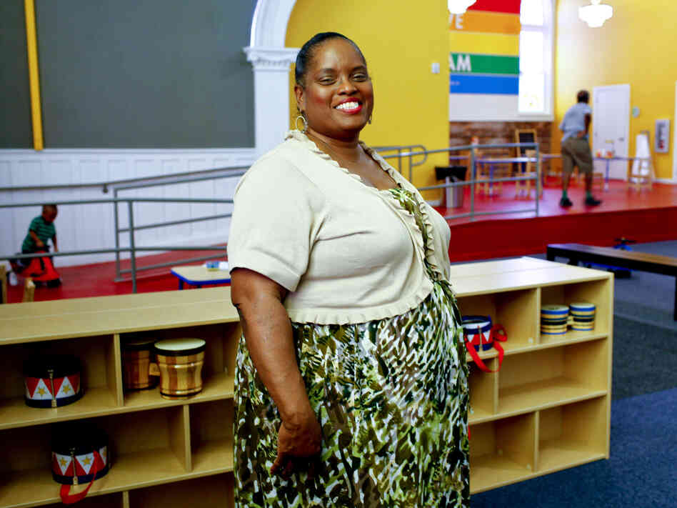 Joselyn Walker-Saffore is an Obama supporter but says the middle class has been suffering. She attended St. Paul's for decades before it was converted into a community center.