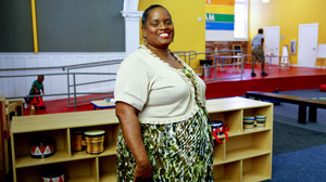 Joselyn Walker-Saffore is an Obama supporter but says the middle class has been suffering. She attended St. Paul's for decades before it was converted into a community center.