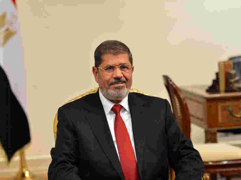 Egyptian President Mohamed Morsi (shown here July 2) has said that he'll restore the country's security within his first 100 days in office.