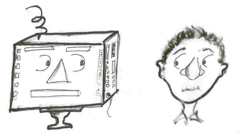 Computer and human. Computer and human.