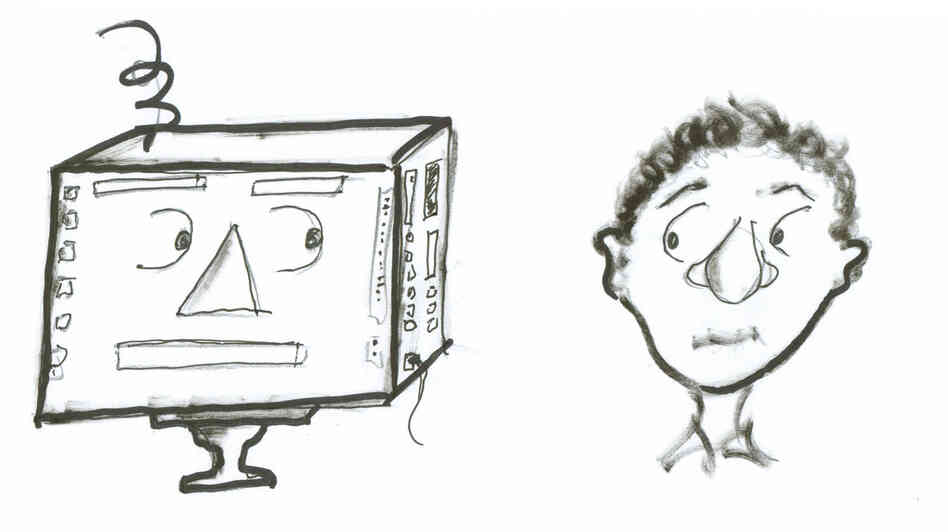 Computer and human. Computer and human.