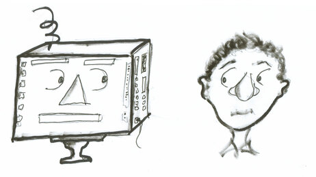 Computer and human. Computer and human.